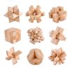A complete set of beech wood Luban lock series