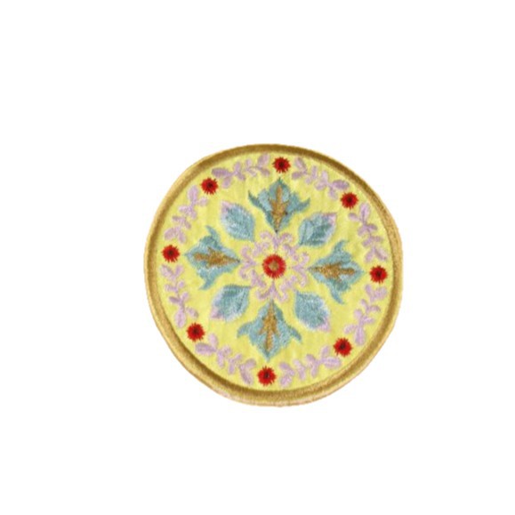 Ethnic Style Embroidered Coaster Heat-Insulated Tea Cup Mat, Yunnan Ethnic Style Embroidered Dining Table Mat, Handicraft Gift