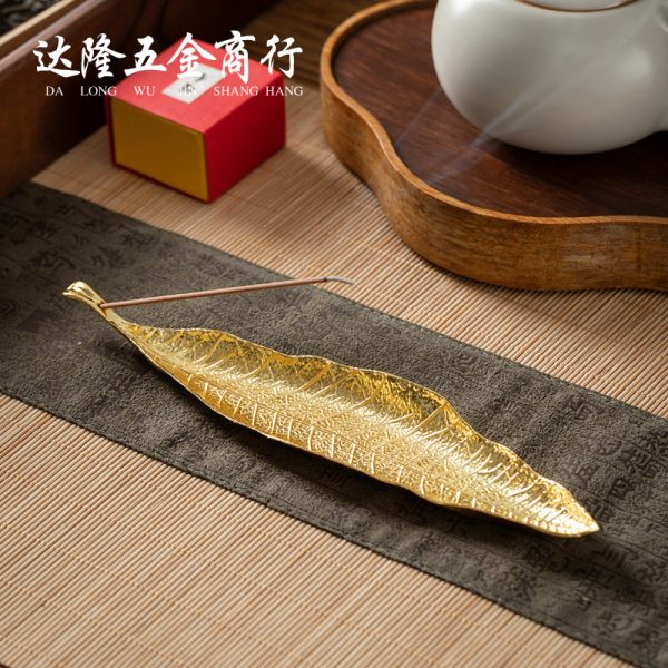 Zen creative alloy bodhi leaf incense insert