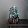 Backflow Incense Burner Left and Right Fengyuan Kiln-Style Imitation Sandalwood Incense Burner Large Household Creative Interior Ornament