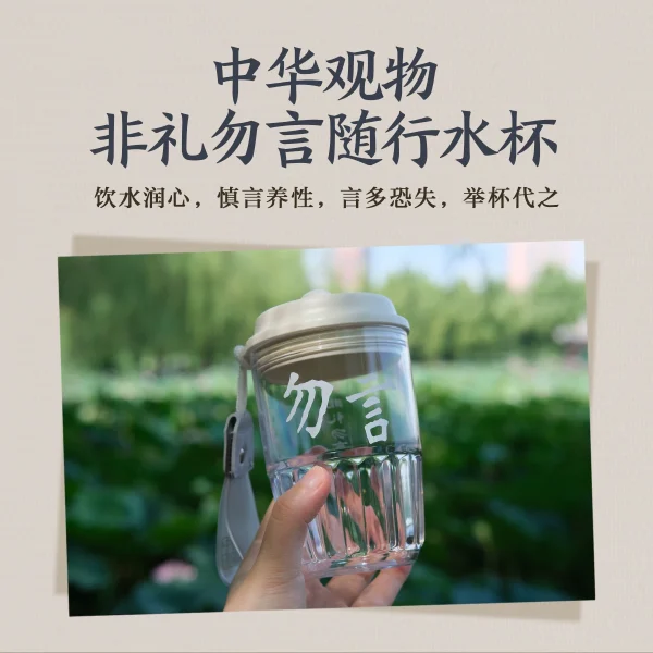 Zhonghua Guanwu Cultural and Creative Product: Do Not Speak of Impropriety, Accompanied Water Cup