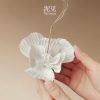 Jingdezhen handmade carnation ceramic flower magnolia flower scent insert with tray, pure handmade gift holiday gift box