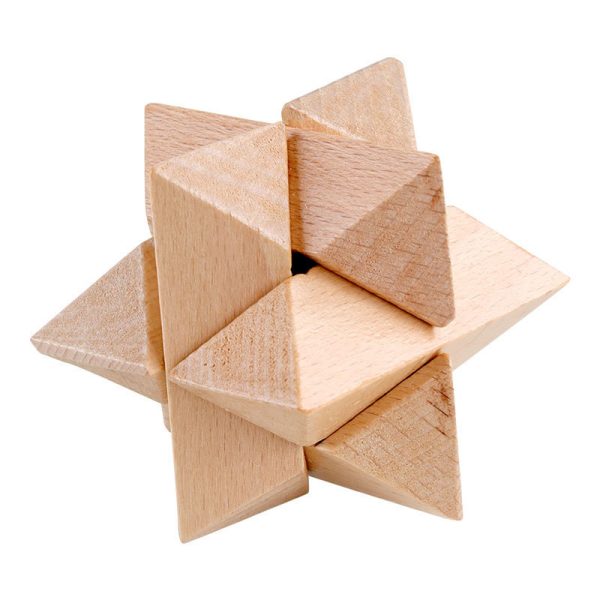 A complete set of beech wood Luban lock series