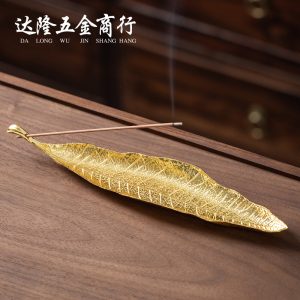 O1CN01SjfZQ01bqpq3IeyTG_2216376623517-0-cib.jpg Zen creative alloy bodhi leaf incense insert