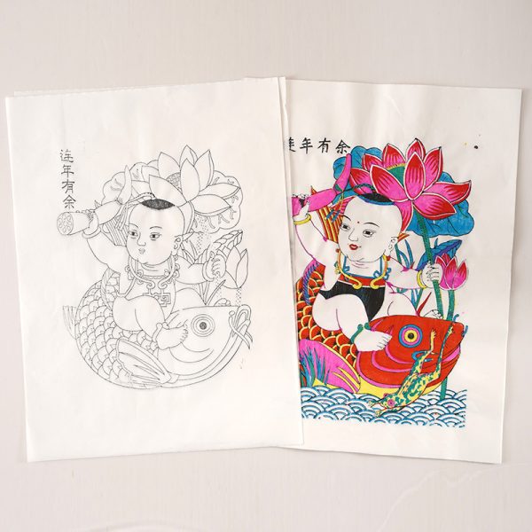 Hand-drawn New Year painting drafts for the twelve zodiac animals, premium Weifang Xuan paper crafts, traditional handicrafts, paper-cutting