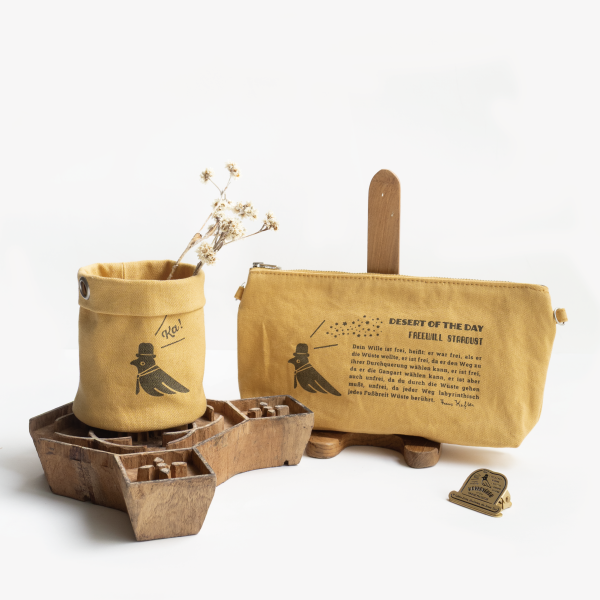 Universal Storage Tube · Cold Crow Café | Dual-use for Desktop Hanging | Pen Holder and Miscellaneous Items | Pure Cotton Woven Washed Canvas | Gift Stationery |