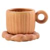 Niche vintage creative cloud tray coffee cup and saucer, Japanese afternoon tea cup, breakfast cup, coffee latte art cup, dish, kiln transformation