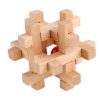 A complete set of beech wood Luban lock series