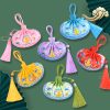 Chinese palace floral satin drawstring gift bag